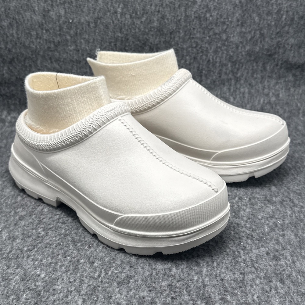 UGG Tasman X Womens 8 Jasmine White Waterproof Clog Slipper Removable Sock New